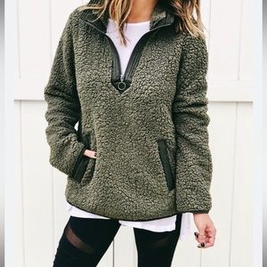 Abercrombie half-zip sherpa